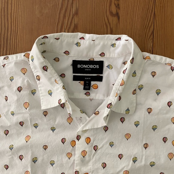 Bonobos casual button down shirt. Slim fit, stretch, size large. - Picture 3 of 3
